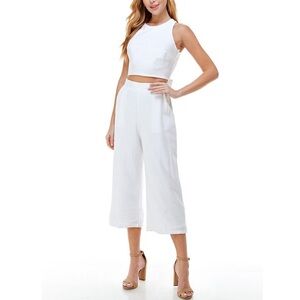 City Studios 2-Pc. Bow-Back Crop Top & Pants